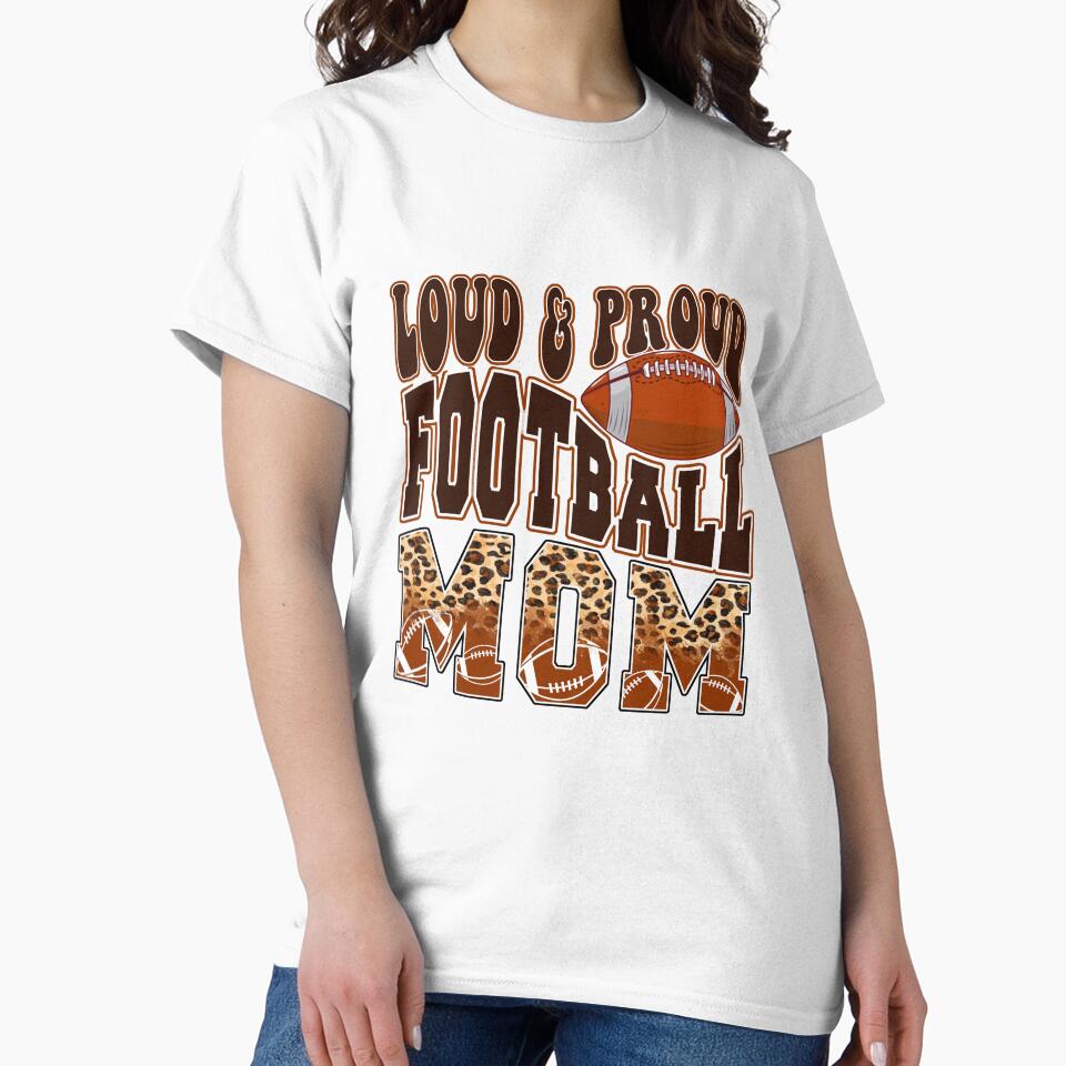 Loud Proud Moms Football Leopard Print Cheetah Pattern by BeataBeth T-Shirts, Hoodie, Sweatshirt | BlankRebels.com (Image 2)