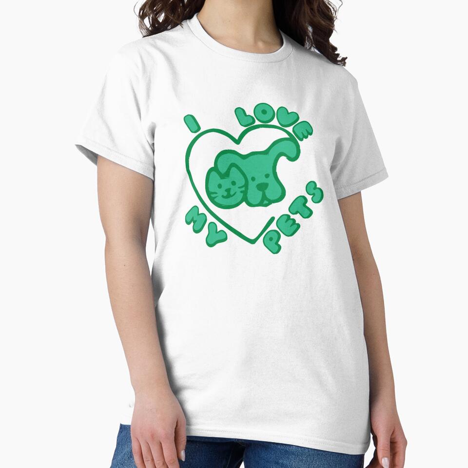 I Love My Pets Cat Dog Owner Heart Green by everything4eva T-Shirts, Hoodie, Sweatshirt | BlankRebels.com (Image 2)