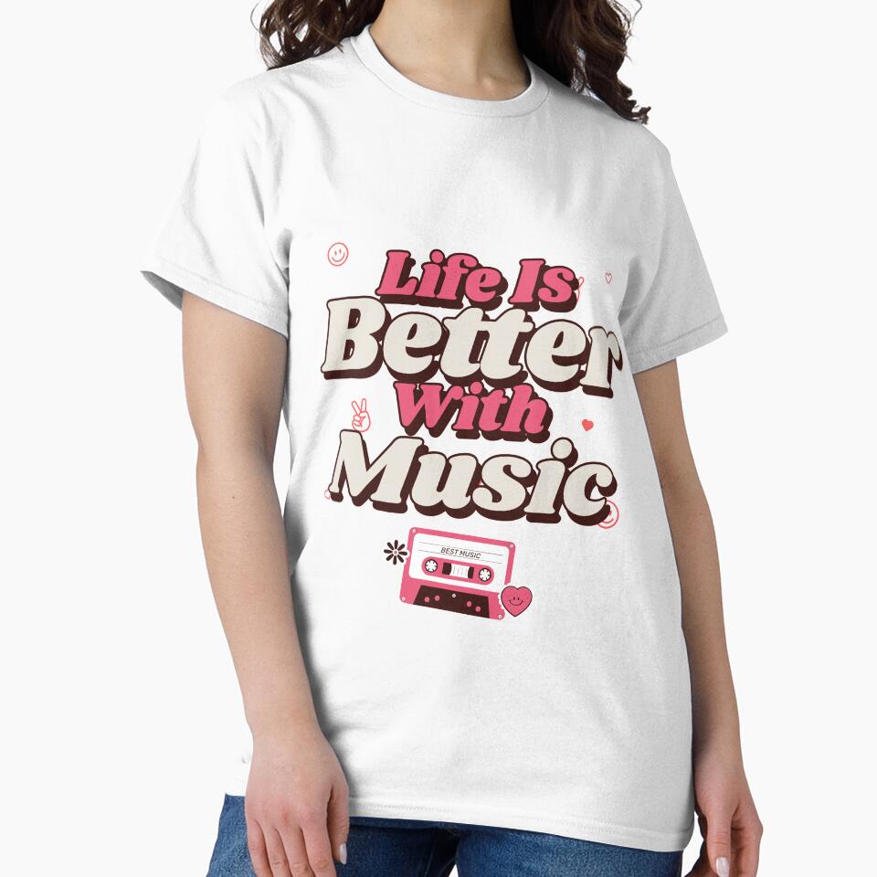 Life Is Better With Music by Shilpa Gupta T-Shirts, Hoodie, Sweatshirt | BlankRebels.com (Image 2)
