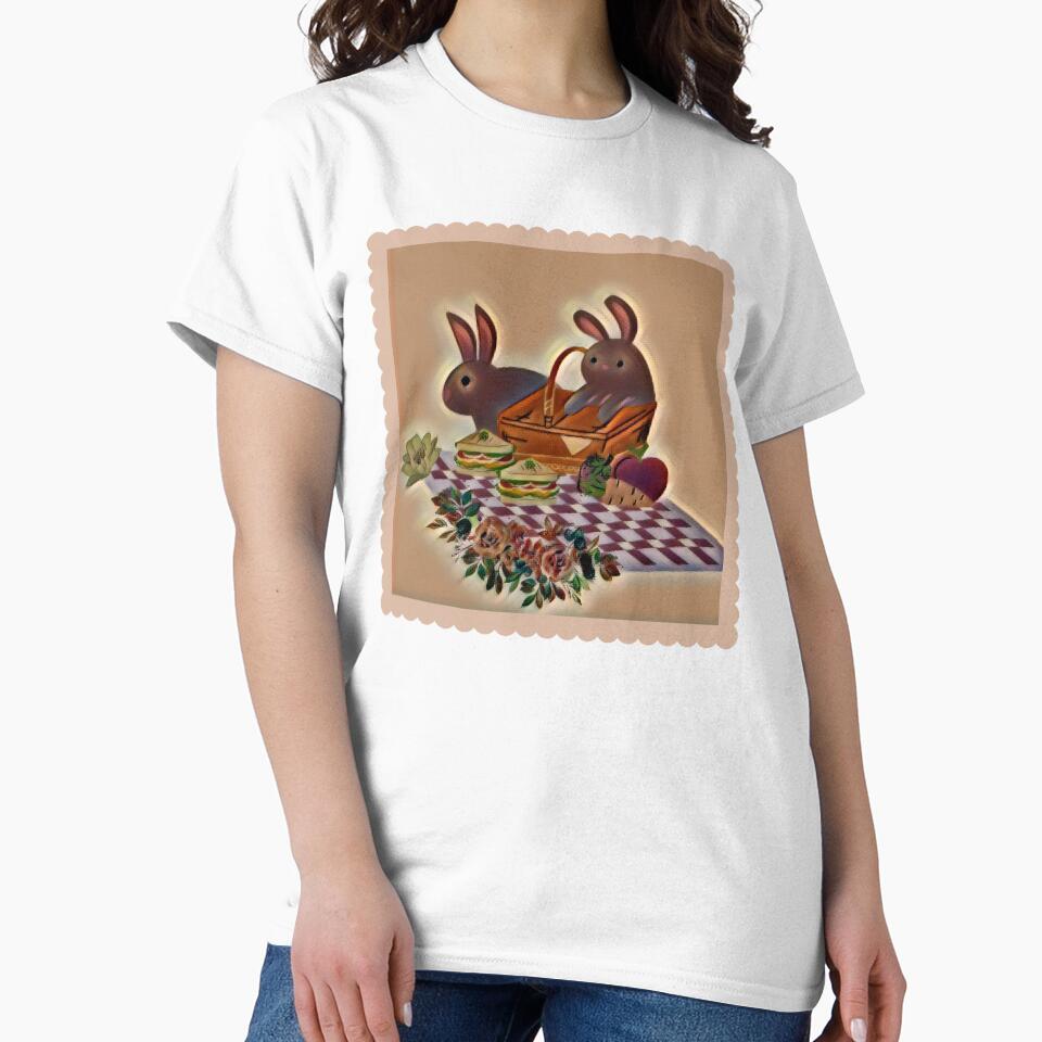 Cottagecore Bunny Picnic by Jessi-Sketches T-Shirts, Hoodie, Sweatshirt | BlankRebels.com (Image 2)