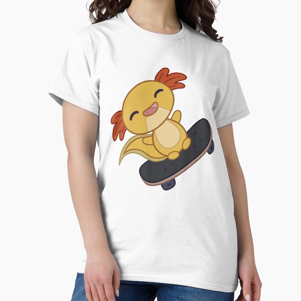 Gold axolotl skater by SoapSuds7 T-Shirts, Hoodie, Sweatshirt | BlankRebels.com (Image 2)