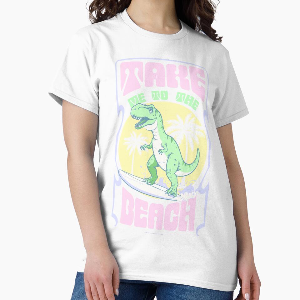Dinosaur surfing beach by Priya Innovation T-Shirts, Hoodie, Sweatshirt | BlankRebels.com (Image 2)