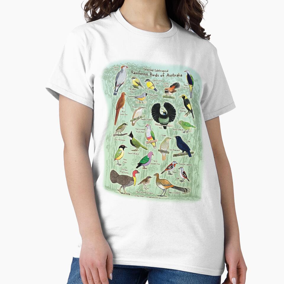 Subtropical Rainforest Birds of Australia by Paula Peeters T-Shirts, Hoodie, Sweatshirt | BlankRebels.com (Image 2)