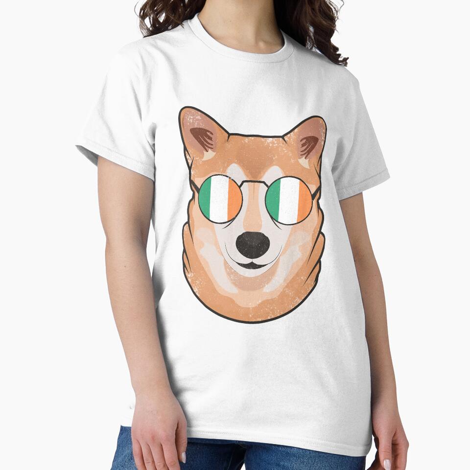 Vintage Patriotic Shiba Inu Irish Flag by feether-store