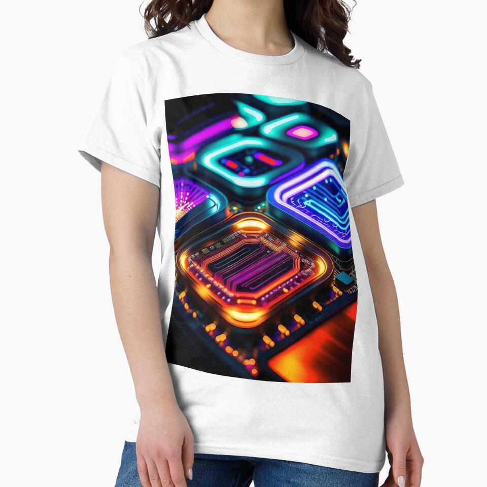 Colorful Digital Circuit Abstract Art by Esterlane T-Shirts, Hoodie, Sweatshirt | BlankRebels.com (Image 2)