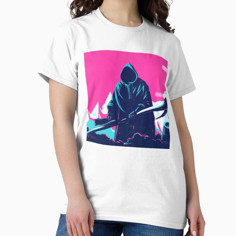 Vaporwave Grim Reaper by brandonpickus T-Shirts, Hoodie, Sweatshirt | BlankRebels.com (Image 2)