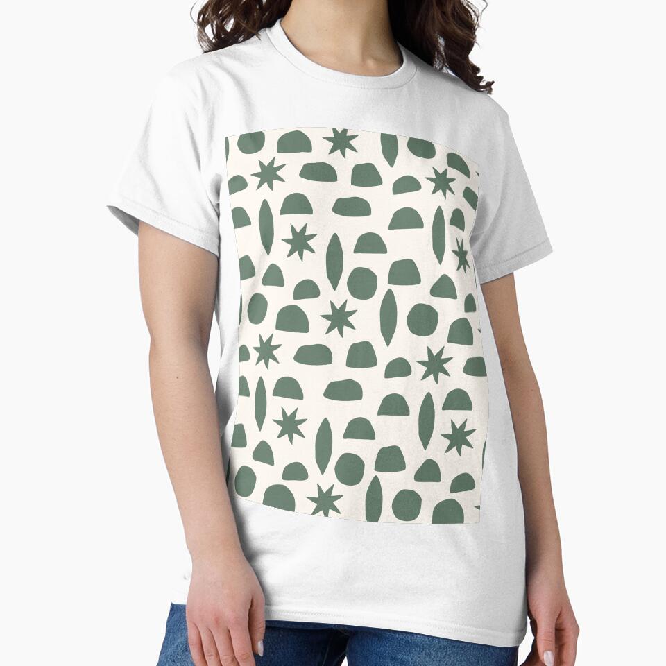 EARTHY BOHO HENRI MATISSE MILITARY GREEN ON CREAM by blomastudios T-Shirts, Hoodie, Sweatshirt | BlankRebels.com (Image 2)