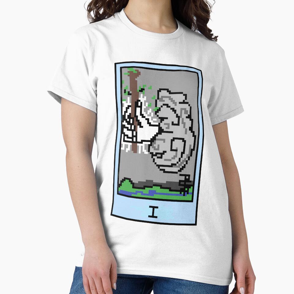 Wait, is this pixel art tarot? Yellow - Minor Arcana 'Ace of Wands' (Design for T-shirt, stickers and other... (Image 2)