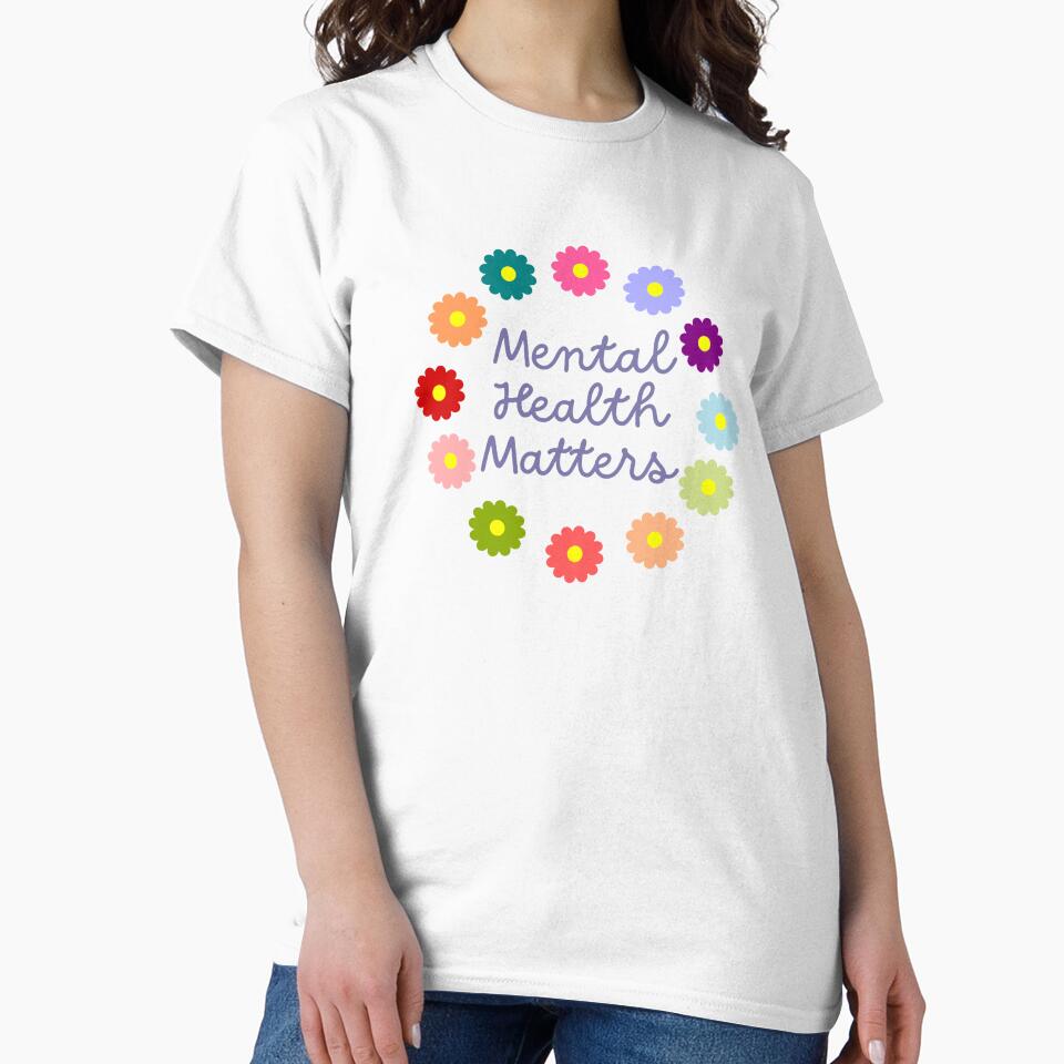 Mental Health Matters Flower Pattern by captainsophia T-Shirts, Hoodie, Sweatshirt | BlankRebels.com (Image 2)