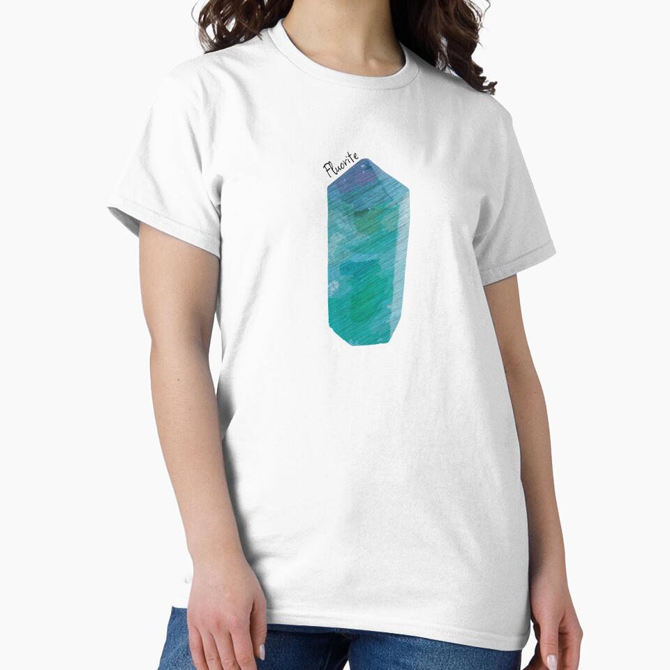 Fluorite Crystal Gemstone by Lockness Art T-Shirts, Hoodie, Sweatshirt | BlankRebels.com (Image 2)