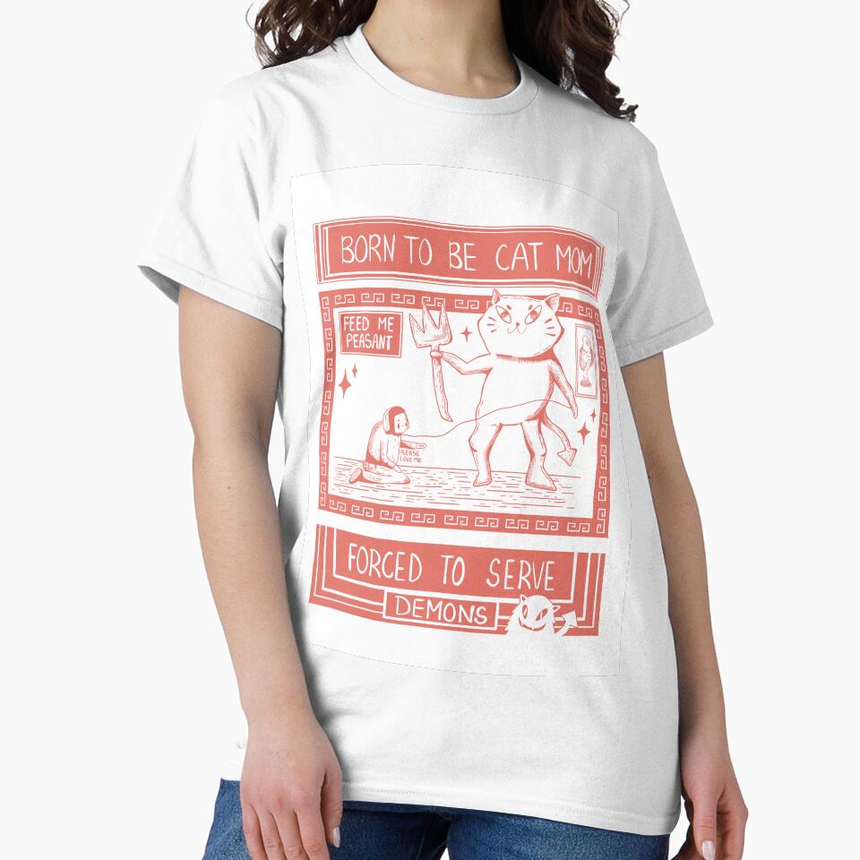 Born To Be Cat Mom Forced To Serve Demons by SamuelDrawings T-Shirts, Hoodie, Sweatshirt | BlankRebels.com (Image 2)