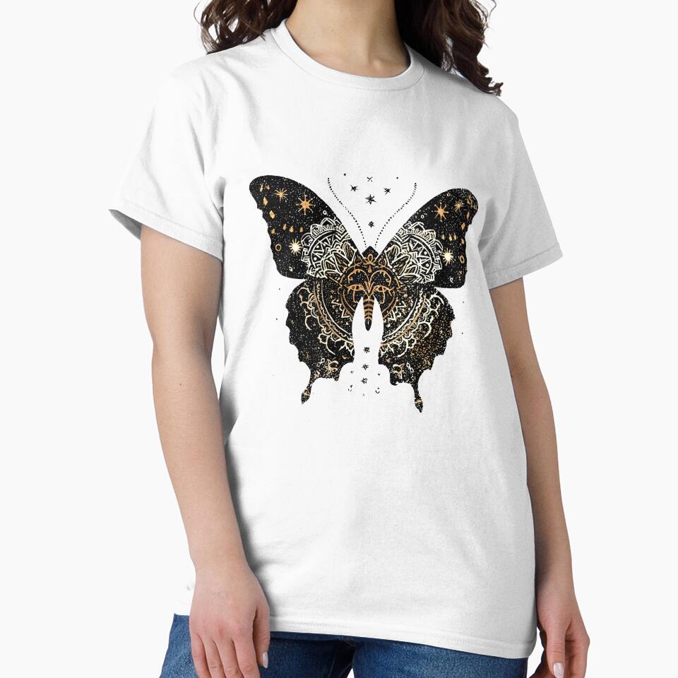 Y2K Butterfly – Celestial Gold Night Wings by Melody Splash T-Shirts, Hoodie, Sweatshirt | BlankRebels.com (Image 2)