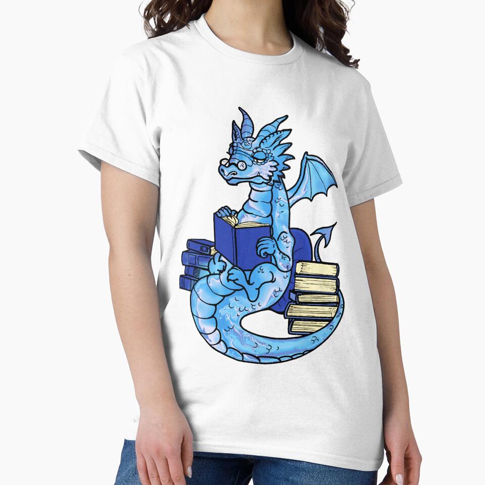 A Blue Book Wyrm by FlutterKatArts