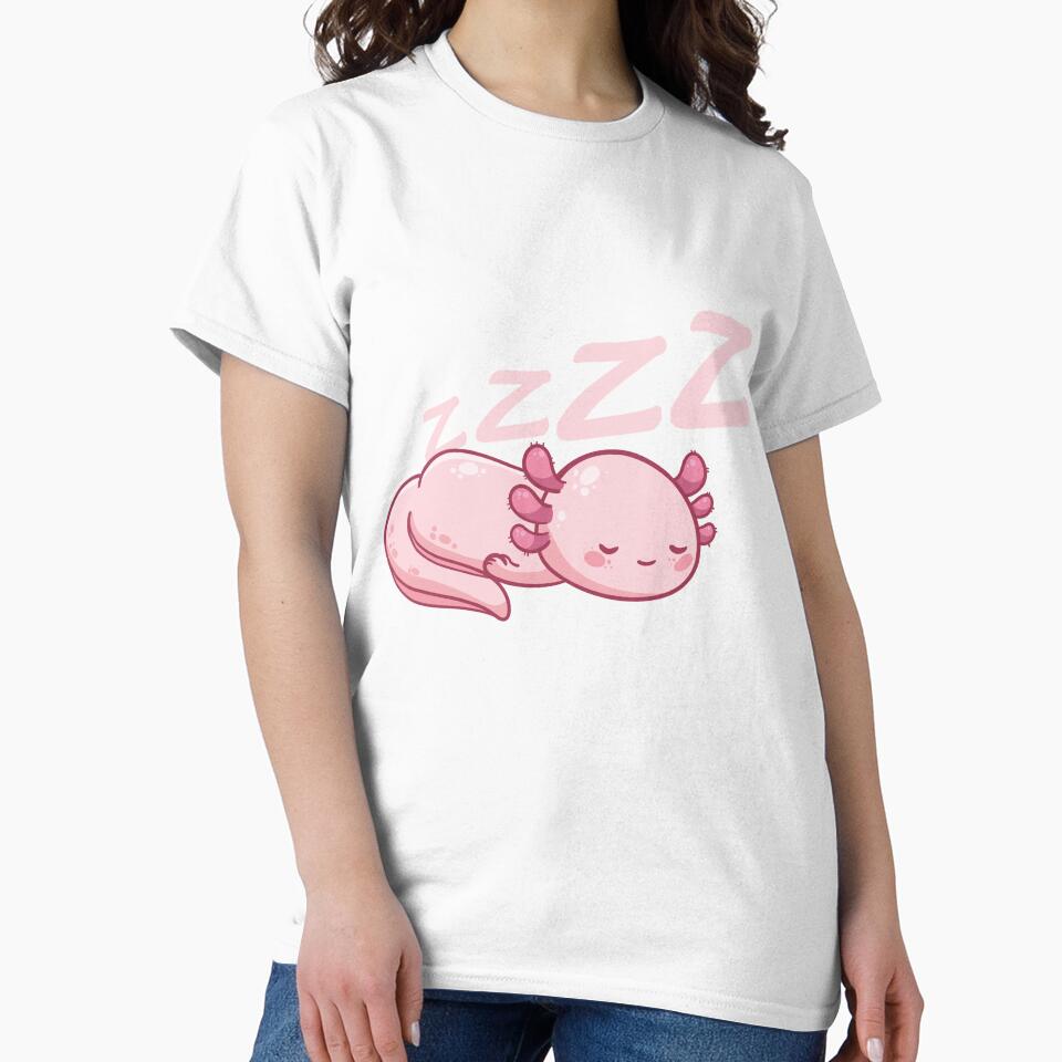 Cute Axolotl Animal Sleeping T-Shirts, Hoodie, Sweatshirt