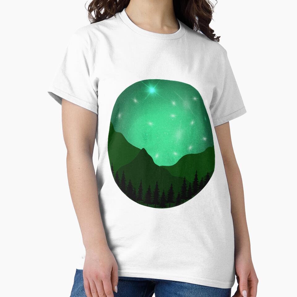 Watercolour Galaxy Green by Immzie-Bookworm T-Shirts, Hoodie, Sweatshirt | BlankRebels.com (Image 2)