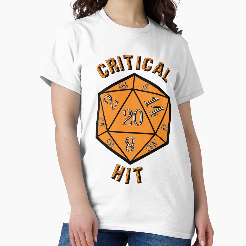 Critical Hit Dungeons and Dragons D20 Dice Orange by Geek-Shack T-Shirts, Hoodie, Sweatshirt | BlankRebels.com (Image 2)