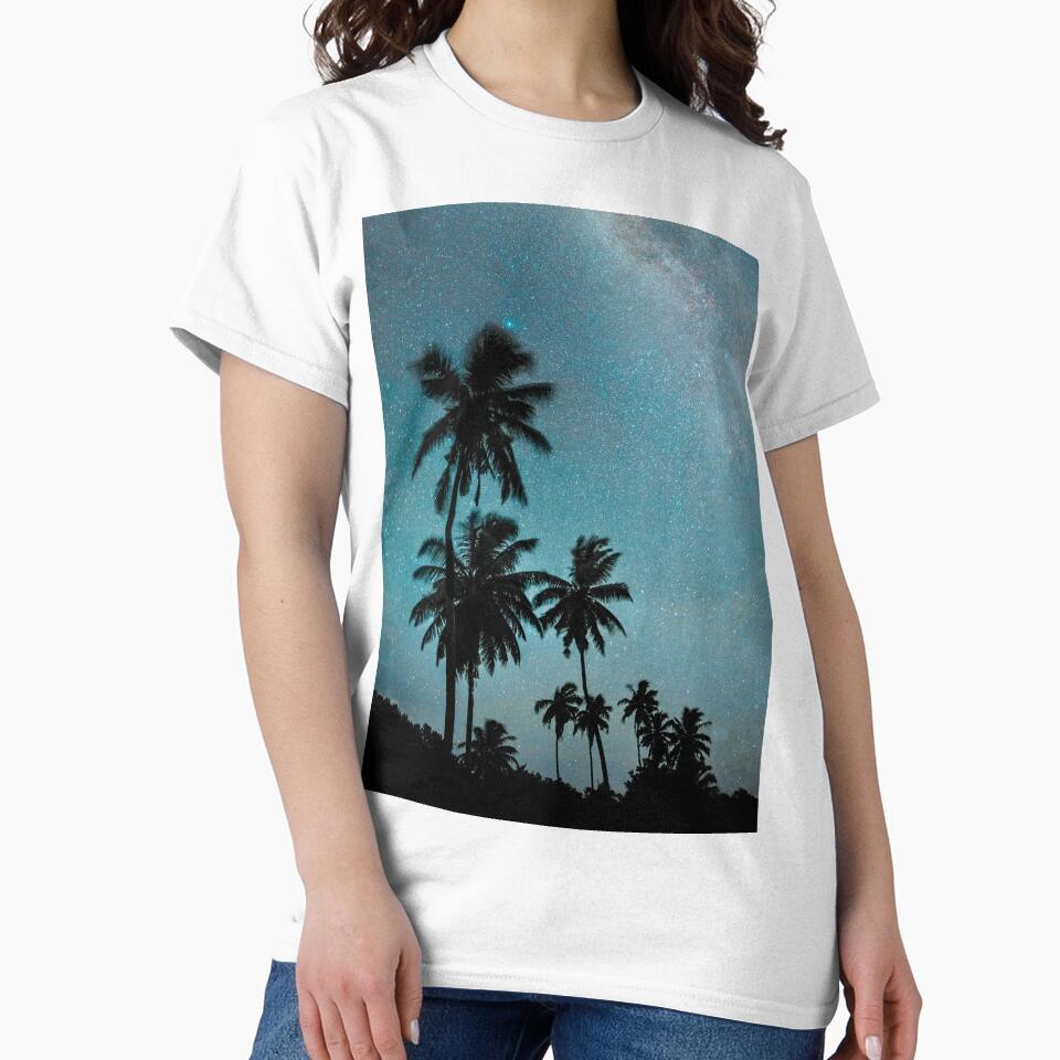 Blue Star Galaxy Palm Trees by newburyboutique T-Shirts, Hoodie, Sweatshirt | BlankRebels.com (Image 2)