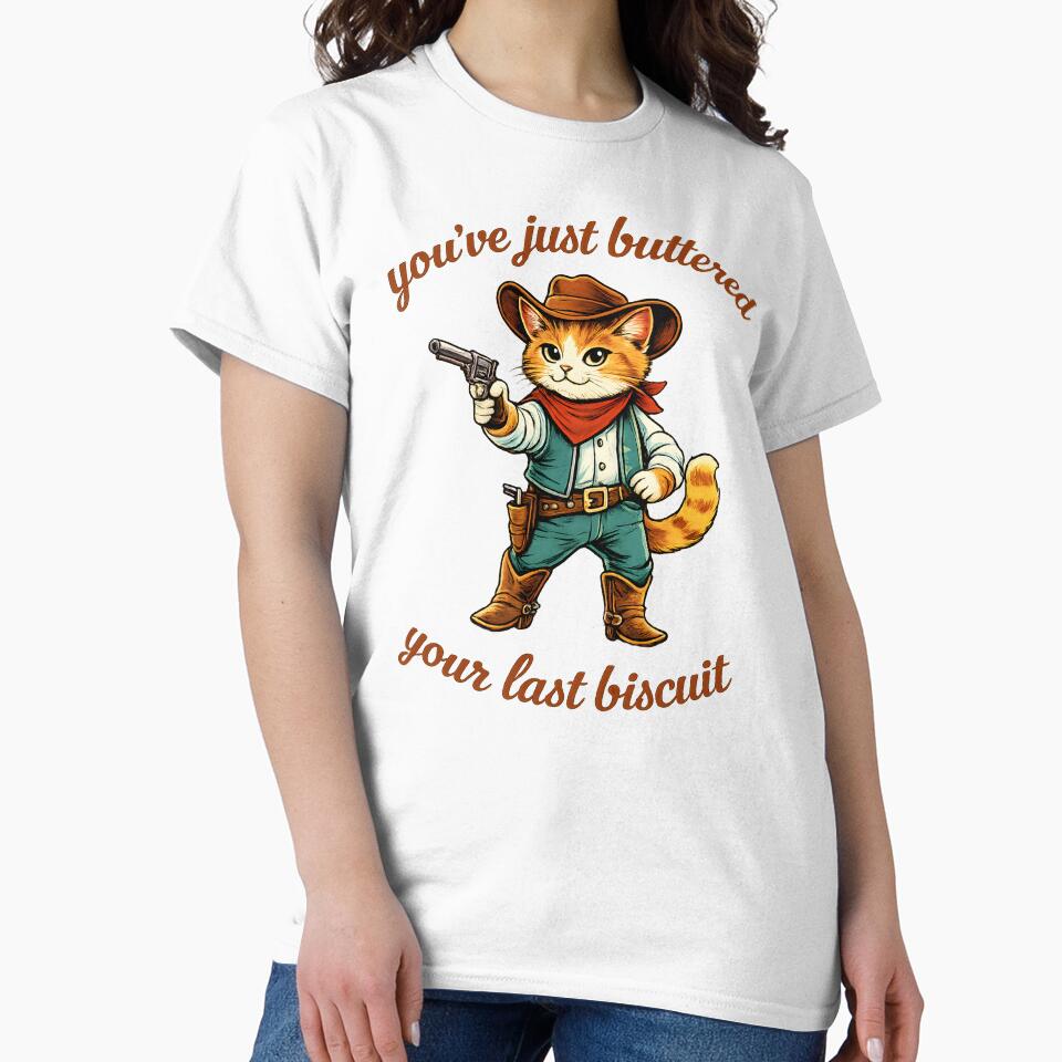 Hilarious Western Cat Design Southern Cowboy Humor Quote by FENNORIA T-Shirts, Hoodie, Sweatshirt | BlankRebels.com (Image 2)