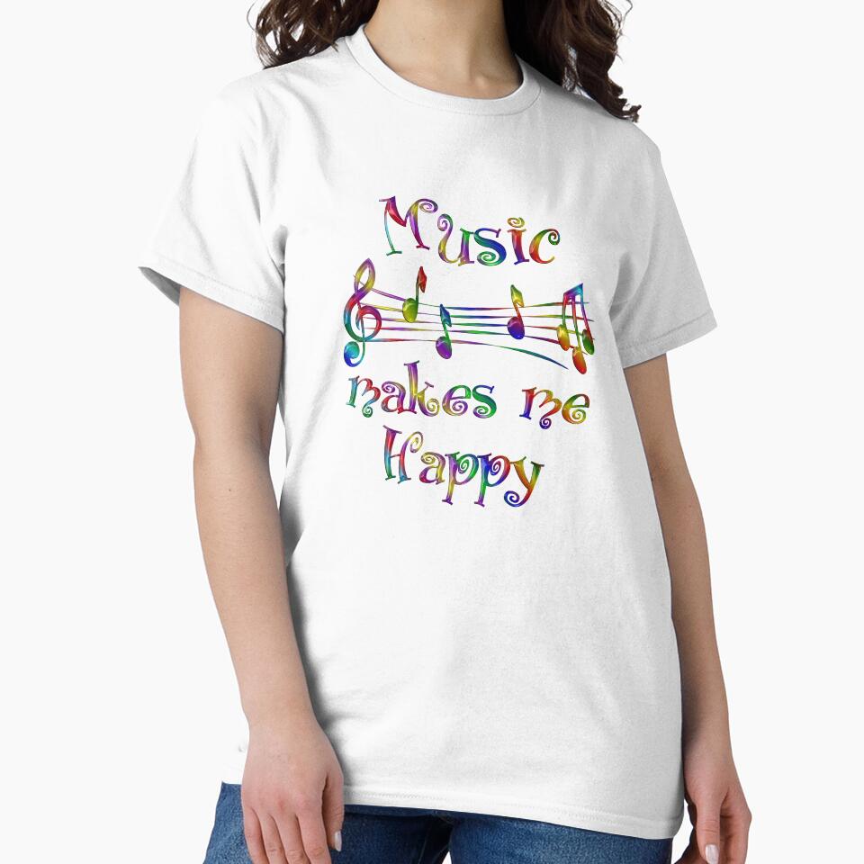 Music Makes Me Happy by CoolDoodles T-Shirts, Hoodie, Sweatshirt | BlankRebels.com (Image 2)
