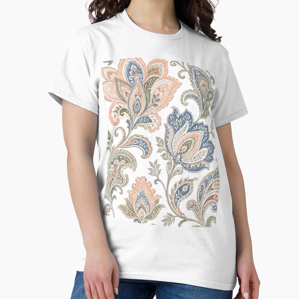 Boho paisley flowers by Roxburylane