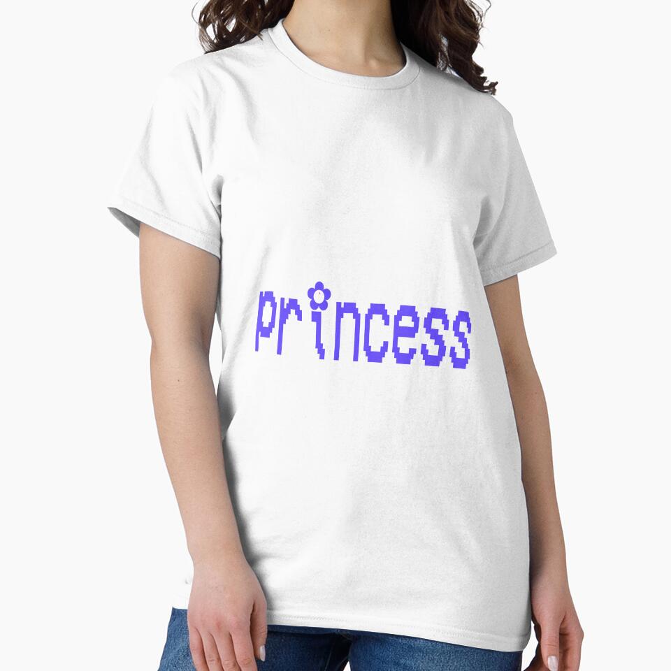 y2k baby blue video game "princess" text by stickersbyro ☆ T-Shirts, Hoodie, Sweatshirt | BlankRebels.com (Image 2)