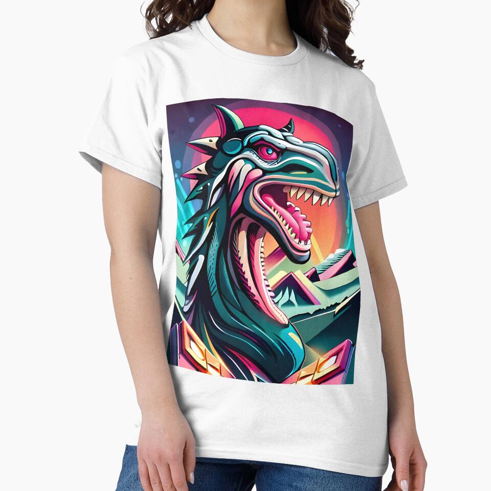 Dinosaur Retro Vintage Tshirt by Prahaano Designs Hoodie, Sweatshirt | BlankRebels.com (Image 2)