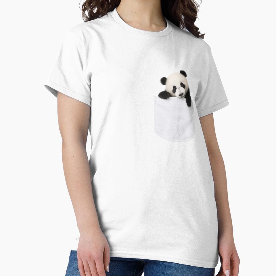 POCKET PANDA — Cute Photoreal Pocket Print by Jandedan