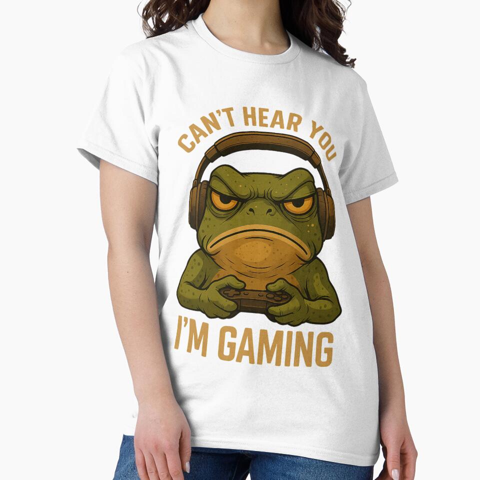 Can’t Hear You I’m Gaming Frog Headphones Funny by cerima T-Shirts, Hoodie, Sweatshirt | BlankRebels.com (Image 2)