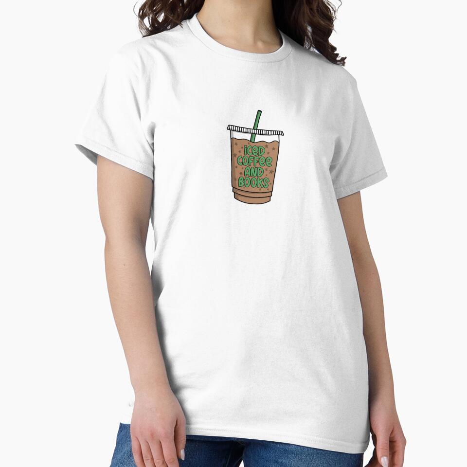 iced coffee and books - green w stars by haileyellis17 T-Shirts, Hoodie, Sweatshirt | BlankRebels.com (Image 2)