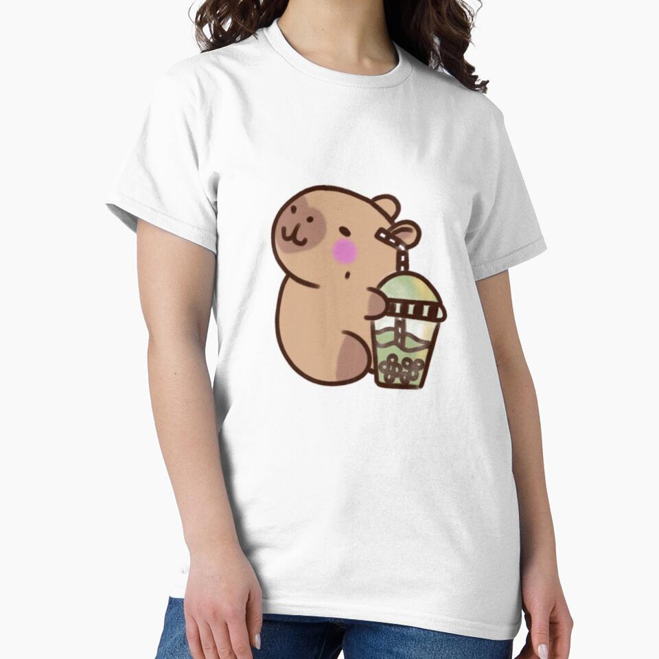Cute Capybara Stickers – Kawaii T-Shirts, Hoodie, Sweatshirt