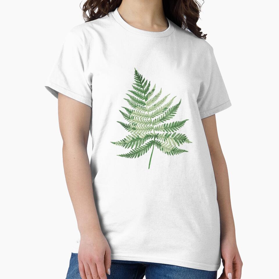 Green watercolor forest fern by helga-wigandt T-Shirts, Hoodie, Sweatshirt | BlankRebels.com (Image 2)