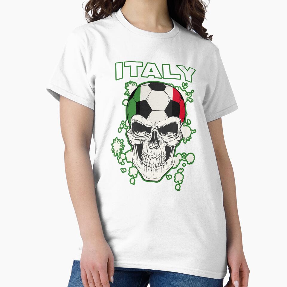 Soccer Italy Italian Soccer Player Skull Flag by anziehend