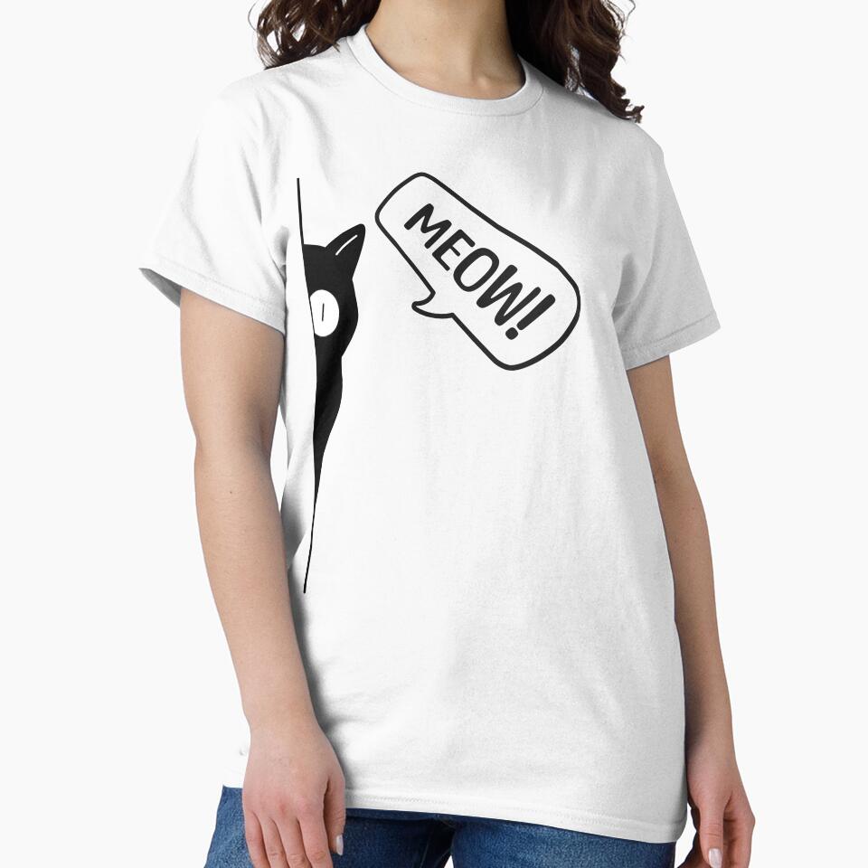 Meow Cat Design by PrintandJoy T-Shirts, Hoodie, Sweatshirt | BlankRebels.com (Image 2)