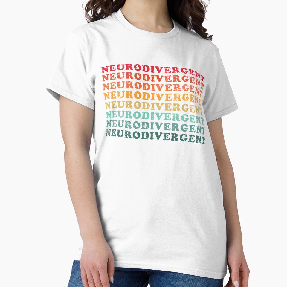Vintage Neurodivergent Embrace Neurodiversity Autism ADHD ASD Pride by 1stAmendMerch T-Shirts, Hoodie, Sweatshirt (Image 2)
