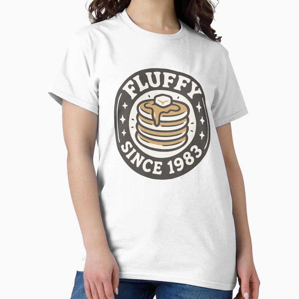 Fluffy Since 1983 – Vintage Pancake Lover by SnappyPNG T-Shirts, Hoodie, Sweatshirt | BlankRebels.com (Image 2)