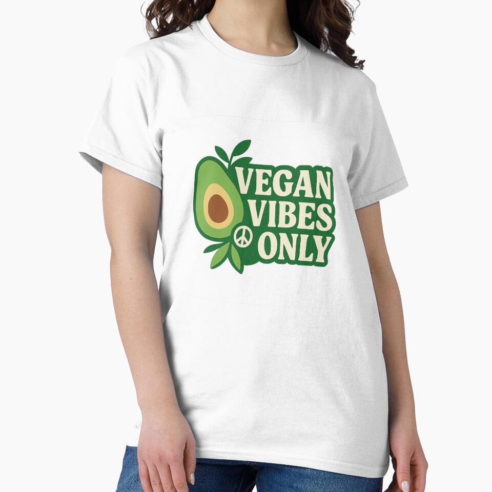 Vegan Vibes Only Shirt – Bold Ethical Vegan Statement Tee for Plant-Based Lifestyles by DJCApparel Hoodie,... (Image 2)