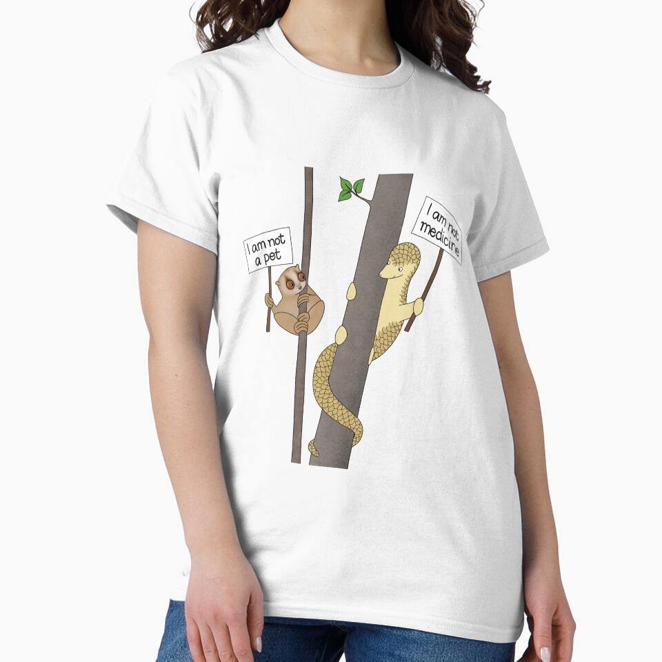 Slow loris and pangolin by RachelLShaw T-Shirts, Hoodie, Sweatshirt | BlankRebels.com (Image 2)
