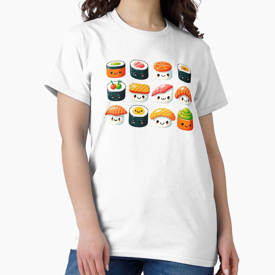 Sushi | Japanese | Kawaii | Food by ShopCoolStop T-Shirts, Hoodie, Sweatshirt | BlankRebels.com (Image 2)