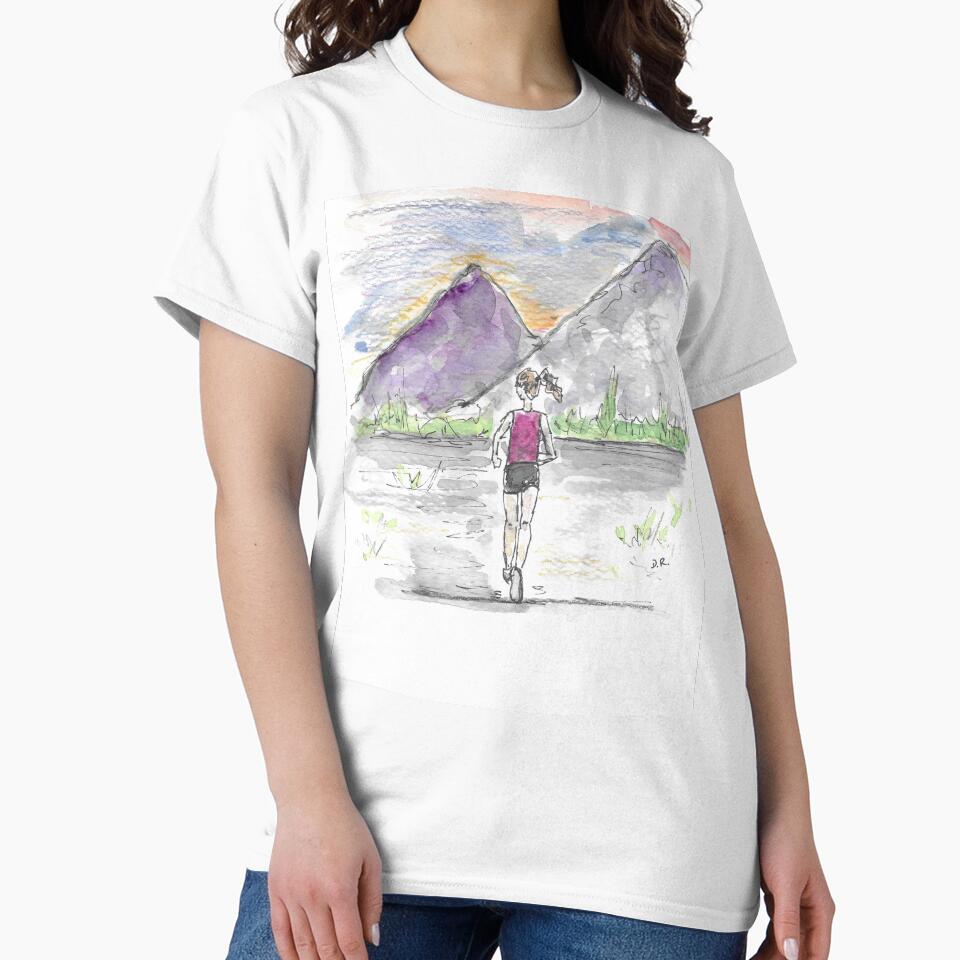 Runner and mountains by DebTheZeb T-Shirts, Hoodie, Sweatshirt | BlankRebels.com (Image 2)