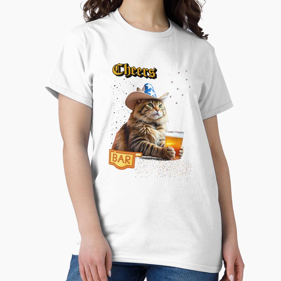 cowboy cat with stars and a drink by GinnyGi T-Shirts, Hoodie, Sweatshirt | BlankRebels.com (Image 2)