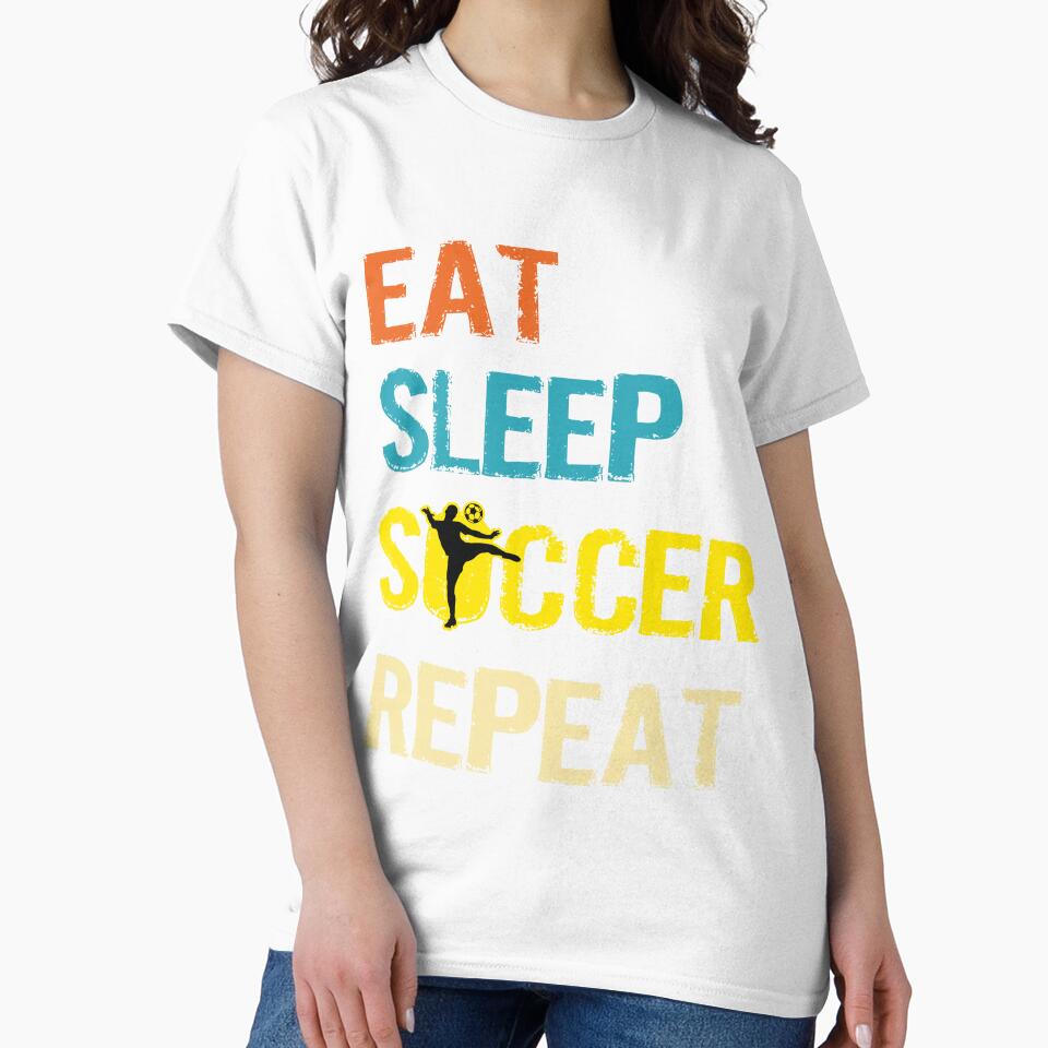 Eat Sleep Soccer Repeat football Sport For Men Vintage by dannybel