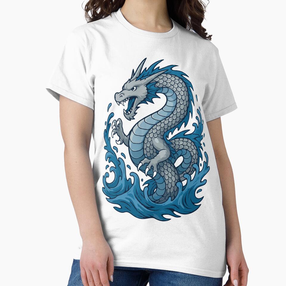 Blue Water Dragon by theOne_Design T-Shirts, Hoodie, Sweatshirt | BlankRebels.com (Image 2)