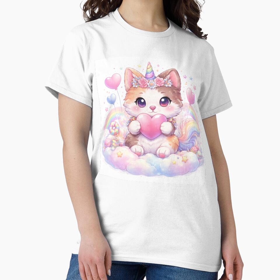 Kawaii Unicorn Kitten – Cute Magical Pastel Fantasy by kimkosovo T-Shirts, Hoodie, Sweatshirt | BlankRebels.com (Image 2)