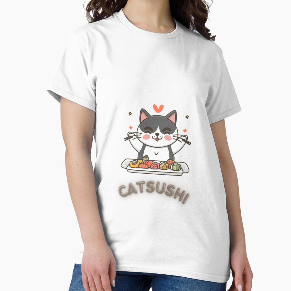Catsushi Funny Cute Kawaii Art by maypp T-Shirts, Hoodie, Sweatshirt | BlankRebels.com (Image 2)