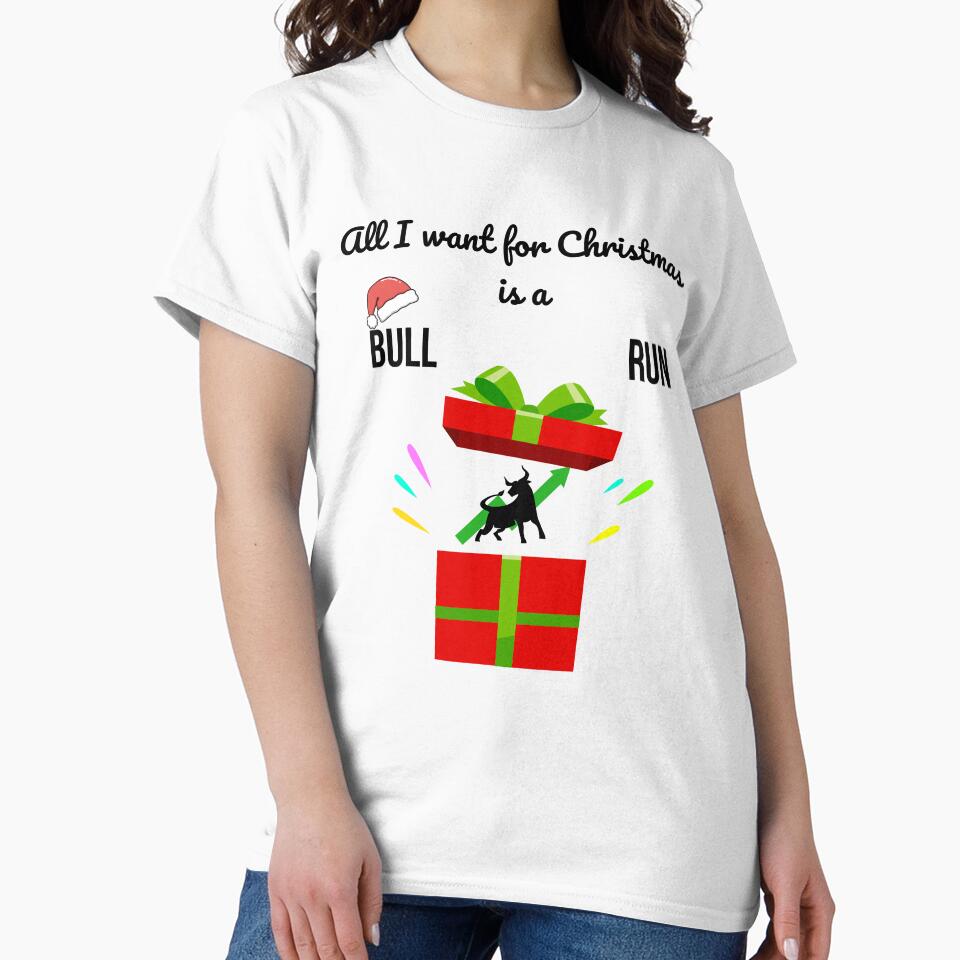 All I Want for Christmas Is a Bull Run – Funny Trader Christmas T-Shirt by Kovrika Hoodie, Sweatshirt (Image 2)
