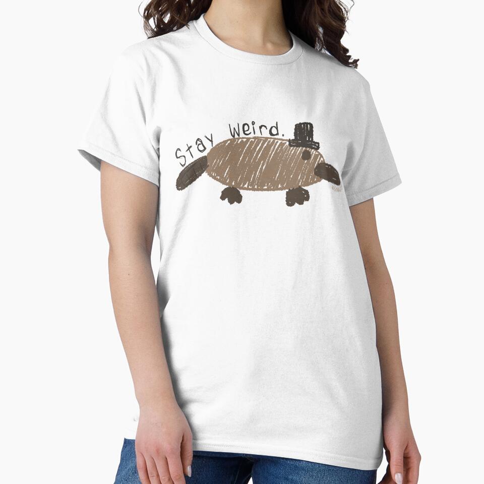 Crayon Stay Weird Platypus by BinaDraws T-Shirts, Hoodie, Sweatshirt | BlankRebels.com (Image 2)