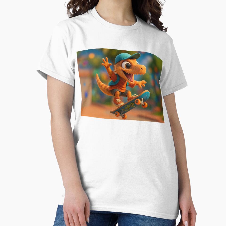 Skater Masiakasaurus Dinosaur by Sillytoe T-Shirts, Hoodie, Sweatshirt | BlankRebels.com (Image 2)
