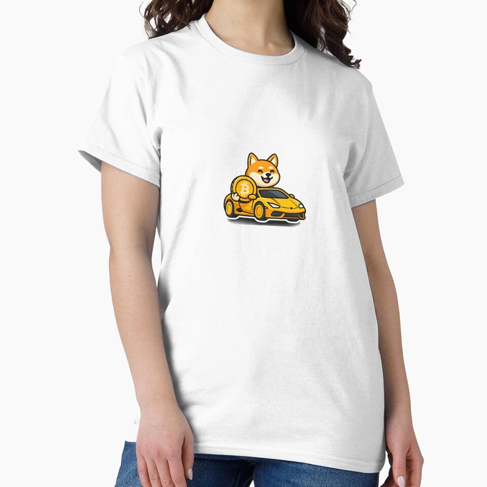 Doge in sports car with Bitcoin logo by RobinDoodles T-Shirts, Hoodie, Sweatshirt | BlankRebels.com (Image 2)