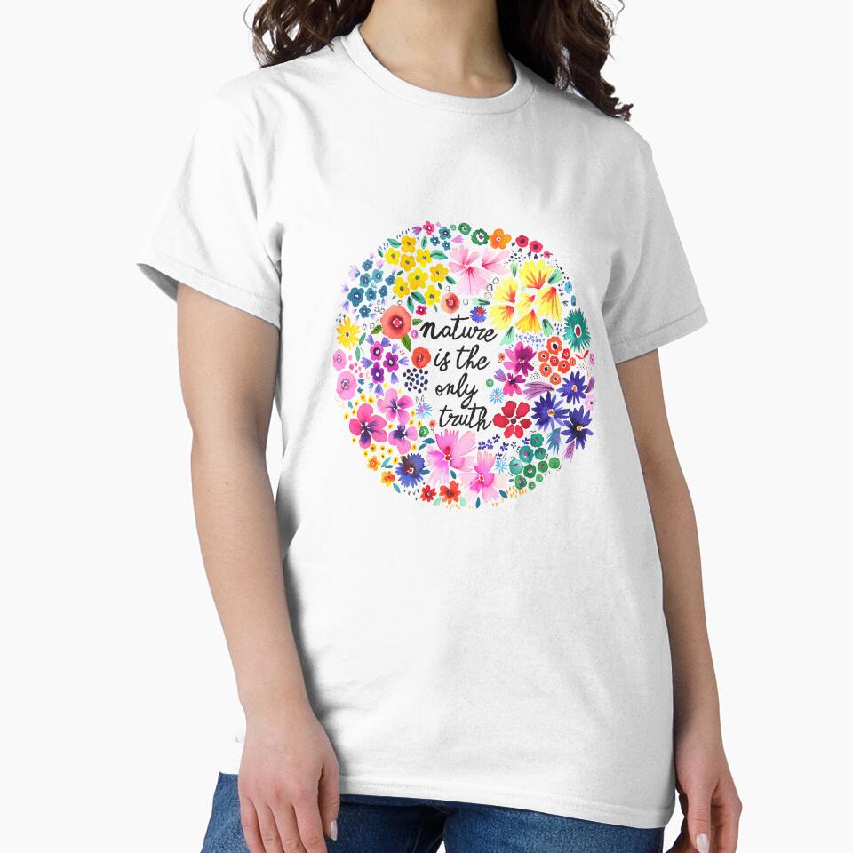 Cottagecore of Artistic and Colorful flowers - Nature is the only truth by ninoladesign T-Shirts, Hoodie,... (Image 2)