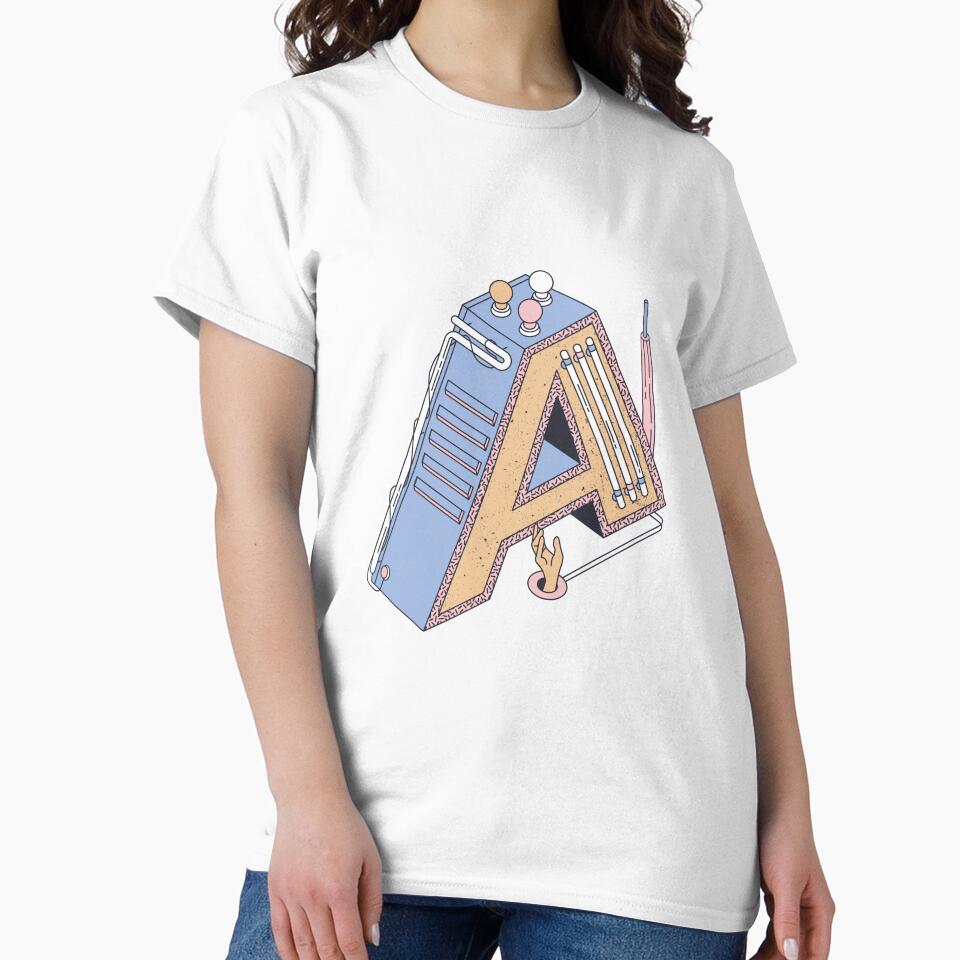 Pastel Retro Letter A by CynthSky T-Shirts, Hoodie, Sweatshirt | BlankRebels.com (Image 2)